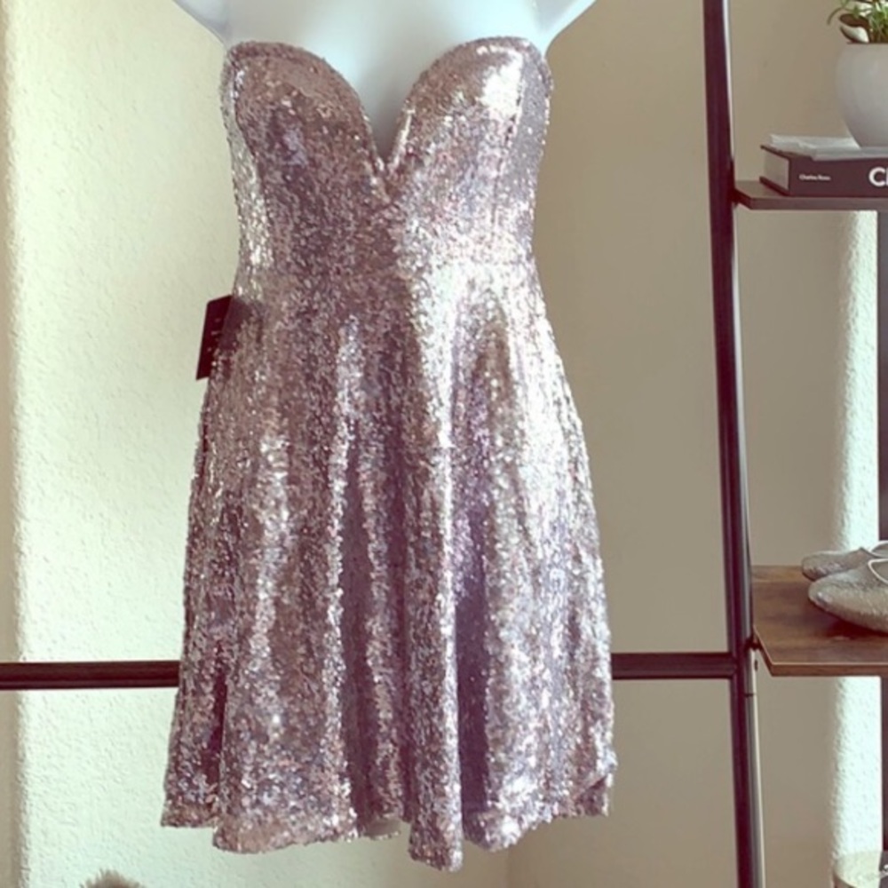 Charlotte Russe silver sequin dress